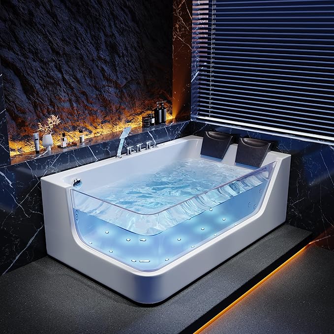 Acrylic massage bathtub