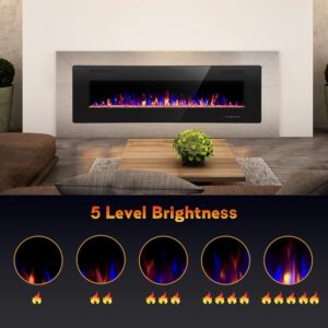 Built-in electric fireplace